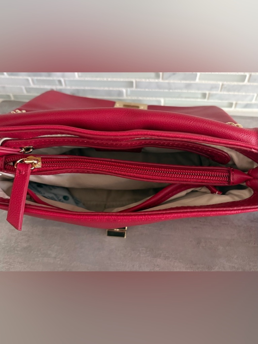 I.N.C. International Concepts Ajae Shoulder Bag Red Pepper - Picture 8 of 11